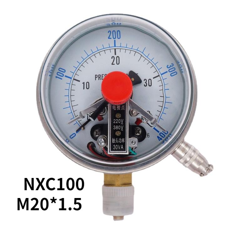 YNXC100 -0.1-100 МПа M20*1.5 Манометр электрического контакта из нержавеющей стали с магнитной поддержкой, ударопрочный