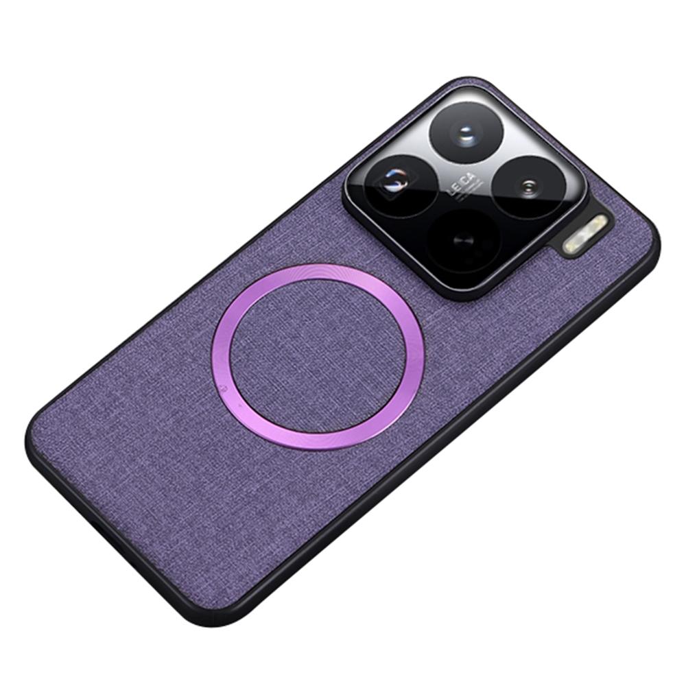 Чехол для Xiaomi 15 Pro, противоударный, ТПУ+Тканевая задняя панель, Магнитный чехол