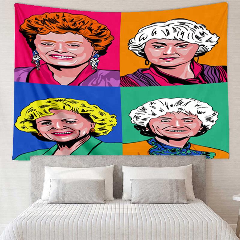 Golden laday Friendship Tapestry Hanging for Bedroom,Livingroom, Playroom,Decor Art Room Wall Tapestry Holiday and Birthday Gifts
