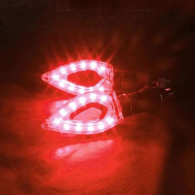 2 шт. светодиодный указатель поворота для мотоцикла, янтарный лезвие, индикаторная лампа, мигалка, водонепроницаемый, универсальный, мигающий, для мотоцикла, супер яркий