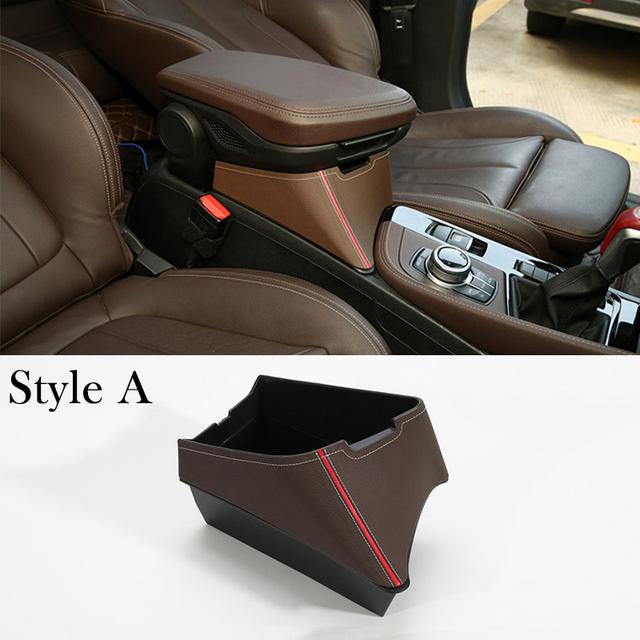 Car Central Armrest Storage Box Container Holder Tray For BMW X1 F48 2016- X2 F47 2018- Car Accessories Left Hand Drive