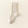 Women's Mid-calf Socks, Autumn and Winter Combed Cotton Antibacterial and Deodorizing Twisted Long Calf Socks, Women's Long Socks