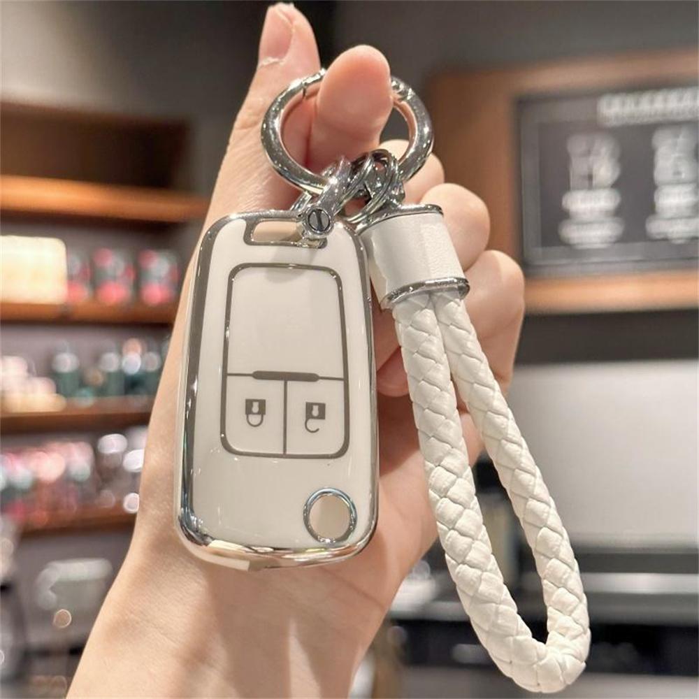 Key Fob Cover with Car Key Chain Lanyard for Vauxhall Astra J Insignia A Meriva B Zafira C Mokka Chevrolet Orlando Aveo