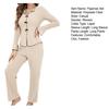 Women's Pajama Set Long Sleeve Top And Wide Leg Long Pants Lounge Set Casual Slim 2 Piece Pjs Sleepwear