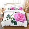 Rose Duvet Cover Set 220X240 for Double Bed Quilt Comforters Cover Pink Floral Bedding Set 3PCS 2PCS Single Beds Queen Full Size
