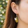 Цветочные серьги-подвески Акриловые фруктовые крючки Серьги Мода Лимон Форма Ожерелье Лето