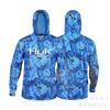 Mens Quick-Dry Hooded Long Sleeve Fishing Shirt With Face Cover UV Protection Outdoor Sportswear Cycling Hiking