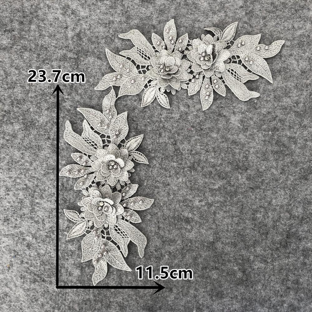 2 шт. аппликация на одежду кружевная ткань аппликация красочная свадебное платье нашивка модная вышивка нашивка
