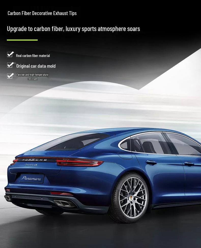 Carbon Fiber Exhaust Tip Cover for Porsche Panamera 971