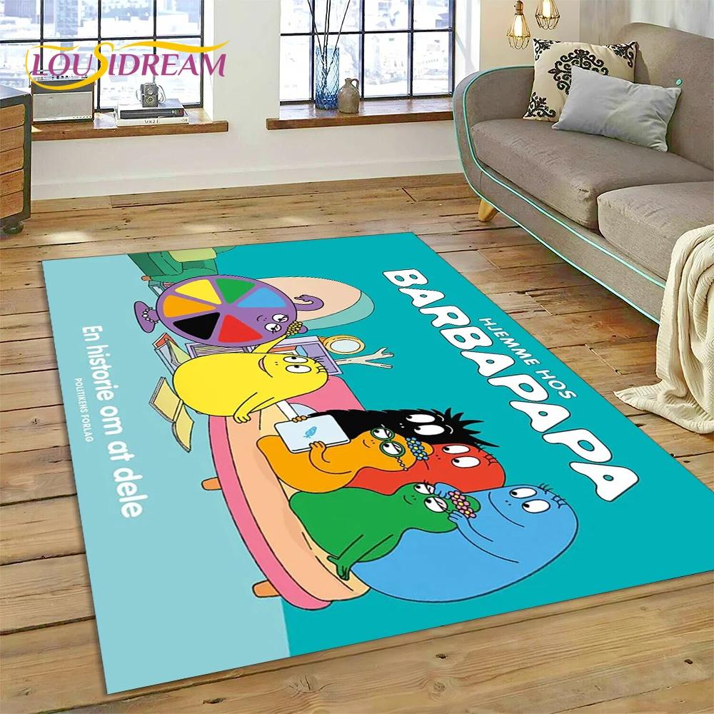 3D мультфильм Les Barbapapa Family HD ковер ковер для гостиной спальни домашний декор, напольный коврик нескользящее украшение для дивана детский подарок