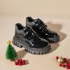New Boys' Leather Boots, Students' Campus Graduation Performance, Black Leather Shoes, Middle and Large Children's British Style Versatile Boots