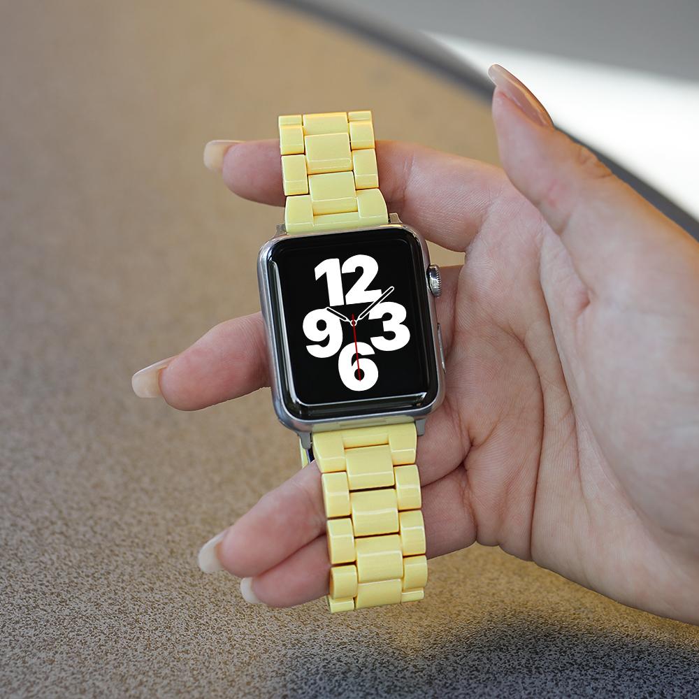 Смоляной ремешок для Apple Watch Ремешок 45 мм 44 мм 42 мм 40 мм 41 мм 45 мм Металлическая пряжка correa браслет iwatch серия 8 7 6 5 4 Ultra 49 мм