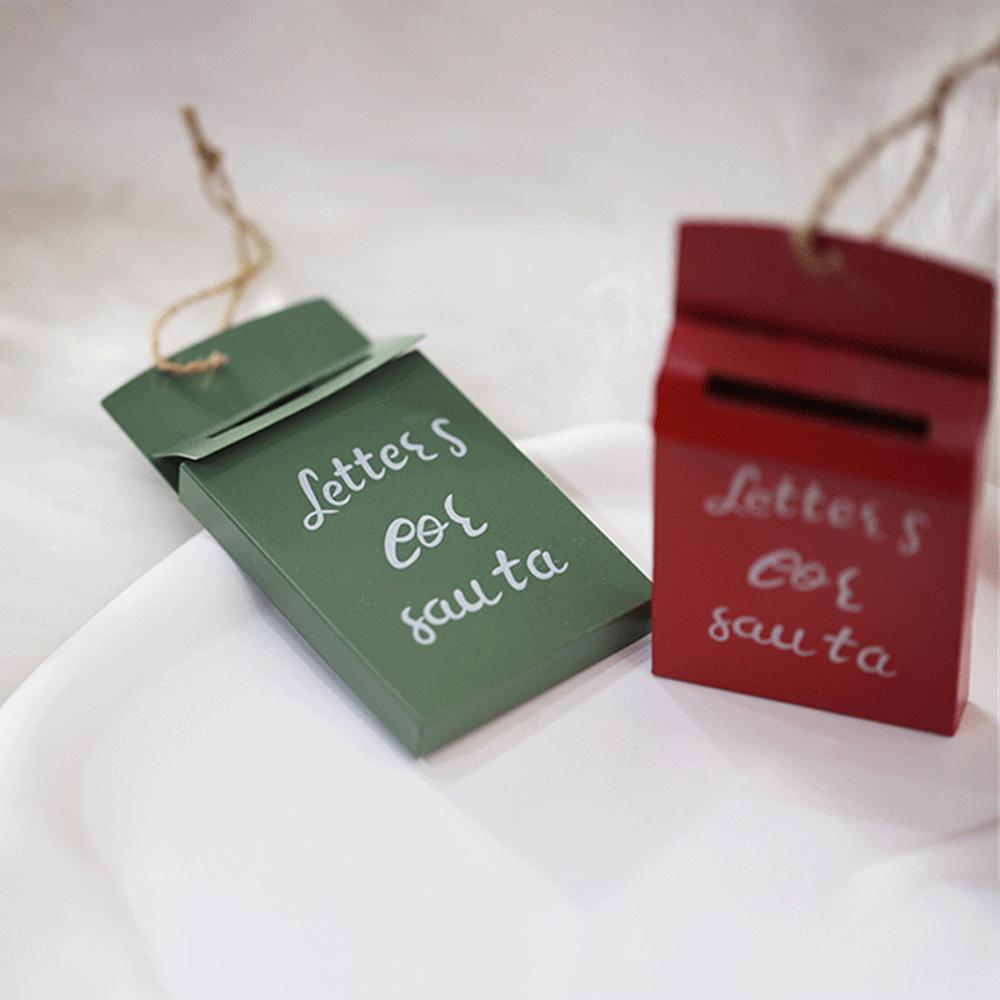 Ретро почтовый ящик 3 цвета красивые рождественские узоры широко используемые легкие очаровательные дизайнерские подвески металлический рождественский почтовый ящик