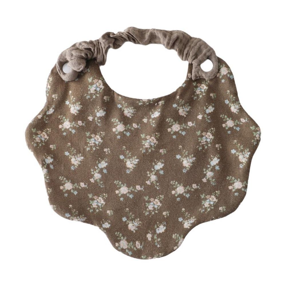 360-Degree Coverage Drool Bib Cotton Gauze Burp Cloth Soft Baby Feeding Bib  For Newborn Infants