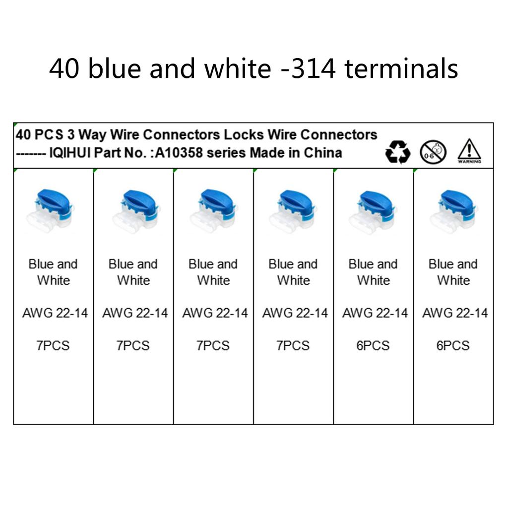 Самозачищающиеся кабельные соединители Водонепроницаемый набор соединителей для кабелей от 22 до 14 AWG для роботизированных газонокосилок и ирригации