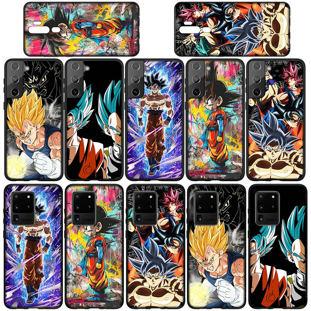 For Samsung Galaxy S24 S23 iPhone 15 14 Xiaomi Redmi Note 13 12 11 8 Plus 10 9 Pro Max X XR Phone Case Super Goku Dragon Ball DragonBall OPPO Huawei