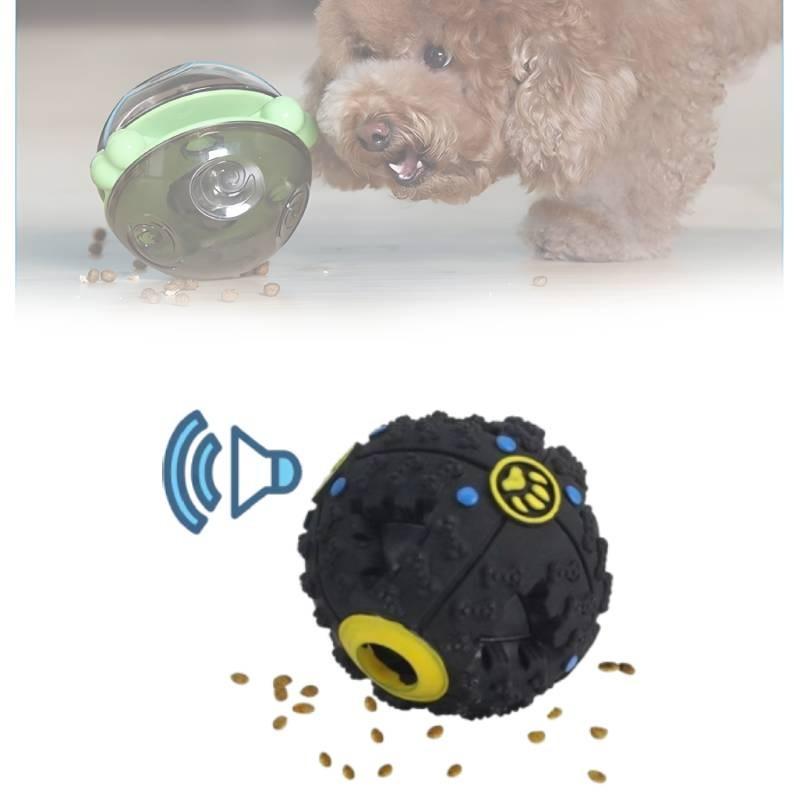 Захватывающий черный пищащий мячик-лакомство для собак. Идеален для жевания и здоровья зубов.