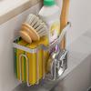 Sponge Holder for Kitchen Sink with Adhesive Hook Rustproof Stainless Steel Sink Caddy Kitchen Sink Organizer for Sponge Brush