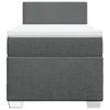 Box Spring Bed with Mattress Dark Gray 80 x 200 cm Fabric