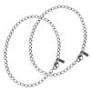 KJ Phiten [Limited Edition] Titanium Pair Anklets, Flat Cut Curb Chain, 4.0mm Width (Women's 23cm, Men's 23cm)