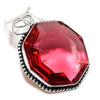 Гранат Драгоценный камень Ручная работа 925 Стерлинговое серебро Ювелирное изделие Подарок Подвеска 2,17" f9E03