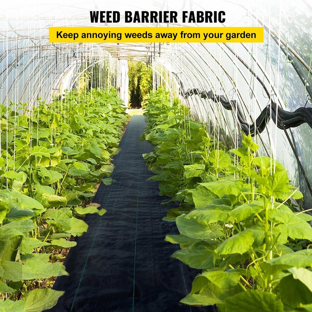 6x300 ft Heavy Duty PP Woven Weed Barrier Landscape Ground Cover 2.4Oz
