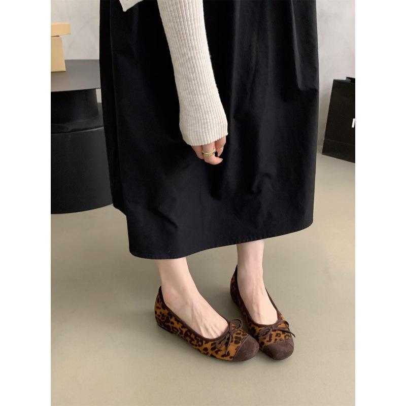 Внутренняя часть с толстой подошвой и мелким горлом, одинарные туфли женские, весна и осень, синие туфли Doudou, красные, женские туфли, нежный вечерний бриз, балетная фея