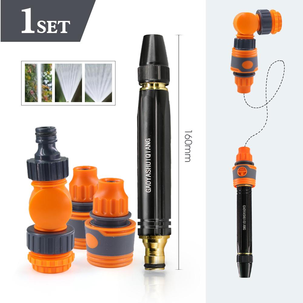 Garden Water Gun 3/8" 1/2" 3/4" Nti-slip Quick Connect Hose Accessories Gardening Watering Flowers Cleaning Cars Washing Ground