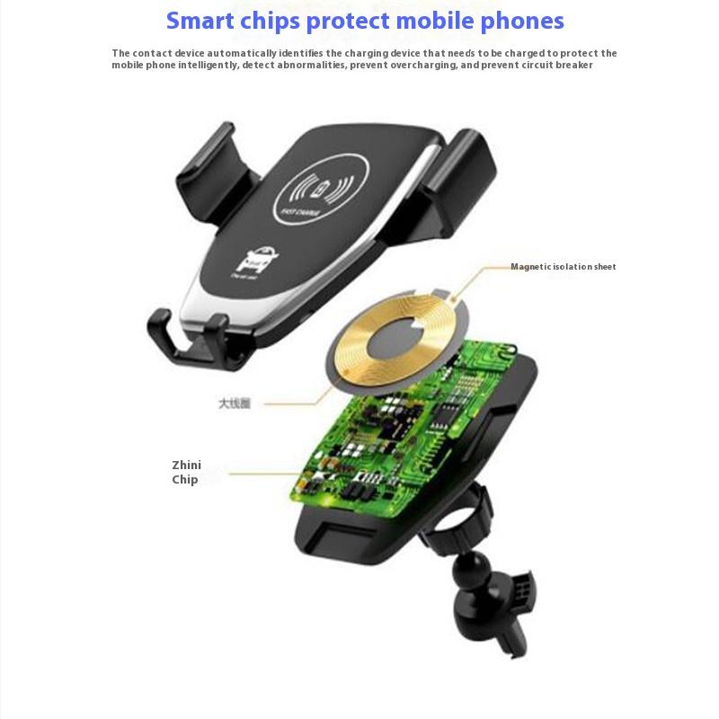 Автомобильное беспроводное зарядное устройство с датчиком гравитации, автомобильное вентиляционное отверстие, держатель для мобильного телефона, зарядка, автомобильное беспроводное зарядное устройство 15 Вт