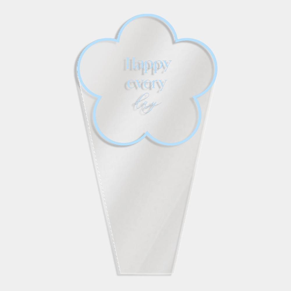 50 шт. Целлофановая упаковка для цветов, пластиковые пакеты в форме цветка, пакет для упаковки букетов