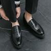 2026 новая мужская кожаная обувь в стиле business casual на толстой подошве, лоферы-слипоны, мужская обувь в британском стиле