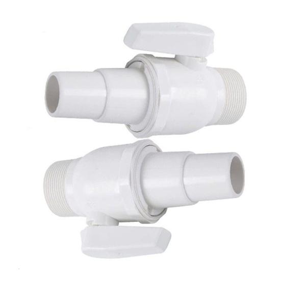 Pool Pump Valve 1.5-1.25 Inch 2-Way Ball Valve 50 PSI Pressure Rating Water Flow Regulation Pool Valve for Swim Pools Filters Skimmers