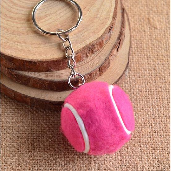6 Color Key Chain Tennis Ball Metal Keychain Car Key Chain Key Ring sports chain sliver color pendant Hot Selling #17112 4