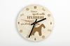 Fox Terrier Wire - clock with dog, wooden clock with engraving, personalised clock by Art-Dog