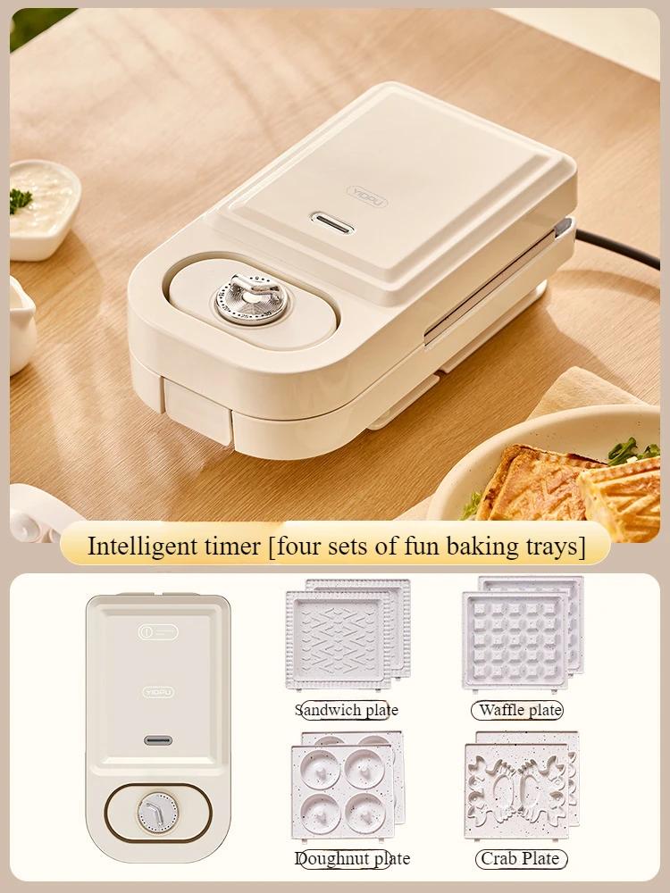 Электрическая сэндвичница 220В, Вафельница, Тостер, Пекарь, Машина для завтрака, Блины, Пончики, Сэндвичница