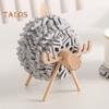 10Pcs Felt Coasters Set with Sheep Holder Absorbent Drink Coaster for Table Protection Snowflake Wool Felt Cup Mat for Hot Beverages Sheep Decor