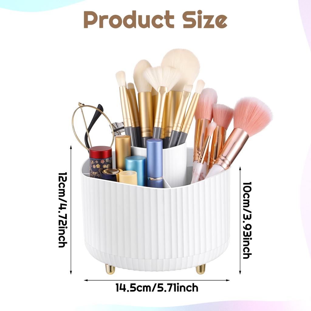 Органайзер для косметики Vanity с вращением на 360° - держатель для кистей для макияжа на 5 ячеек для удобного хранения