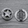 4.5cm Texas Rangers Company A Badge with Star Design Inspired by Mexican Peso and Symbolizing Old West Lawmen
