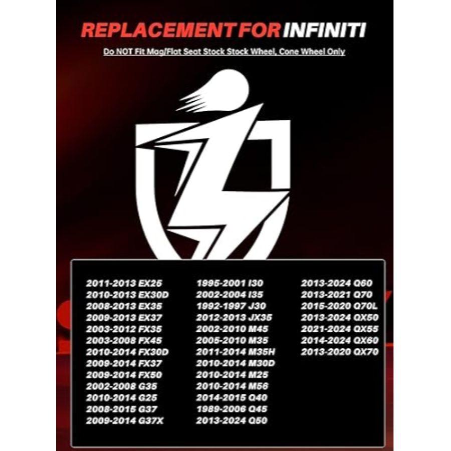 M12x1.25 Lug Nuts - Replacement for 2013-2024 Models-20 Pack Mag Seat-Chrome