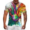 Terrifying Skull 3D Printed Short Sleeved T-shirt Summer Breathable Polyester Simple Round Neck Top