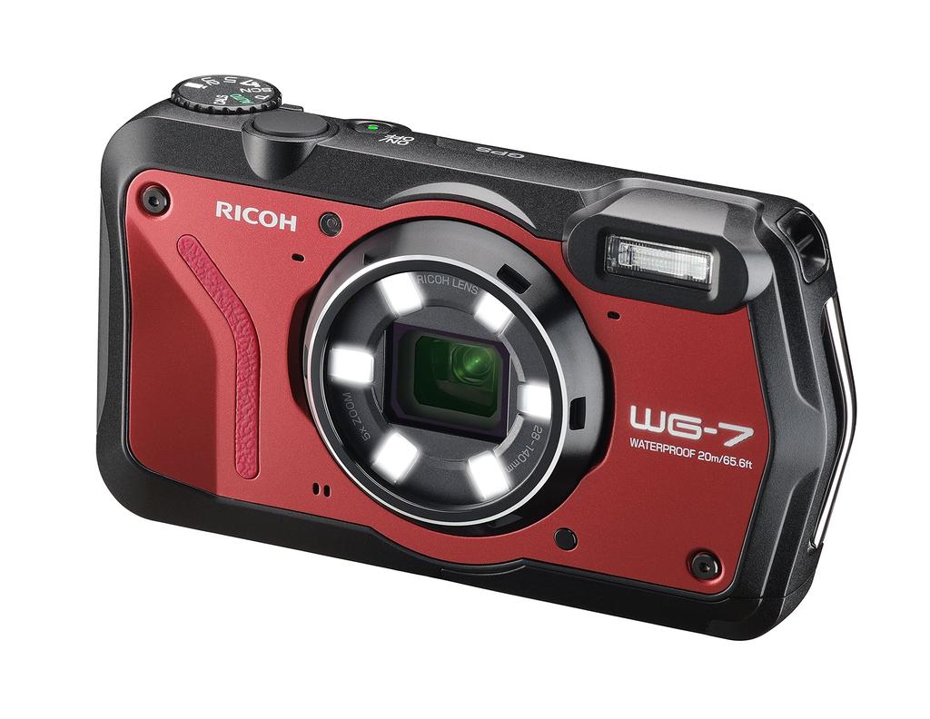 RICOH Red Authentic Outdoor Camera 20m 20 Million Pixels Wide 5x Optical with 6 Ring In Construction and Sites Equipped with with Web Camera 3110 WG-7