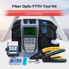 Fiber Optic FTTH Tool Kit with Optical Power Meter, Fiber Cleaver, Wire Stripper, Fiber Optic Cold Splice Tool Set with Storage Bag