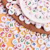 500g About 1420Pcs Acrylic DIY Jewelry Making Loose Beads White 10mm Colorful Letter Accessories Necklace Bracelet Pendant