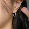 [Серебро 925 пробы] Серьги-цепочки изогнутой формы (L)