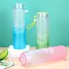 500 мл Матовая бутылка для воды с градиентом цвета, портативная, для спортзала, фитнеса, тренировок, чашка для питья воды, для кемпинга на открытом воздухе, крутая чашка для питья сока