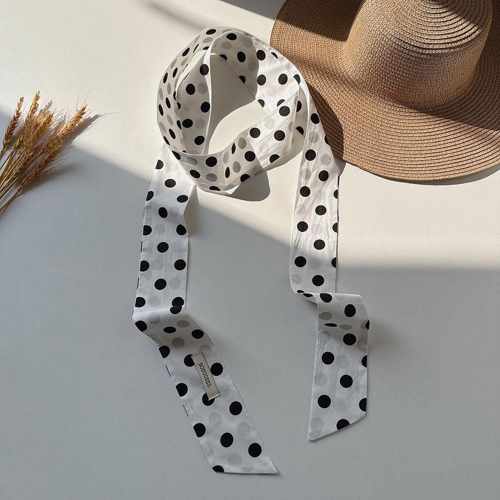 Thin Scarf Headband Flower Field Extended Long Ribbon Elegant Oil Painting Scarf Wedding