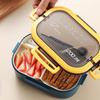 1200 мл Bento Lunch Box Двухслойная изоляция Lunch Box Контейнер с вилкой ложкой для студентов
