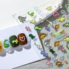 1 лист наклейки с героями мультфильмов для ногтей милый дизайн динозавра дизайн ногтей слайдер для украшения маникюра «сделай сам» наклейки