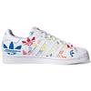 Adidas Superstar Allover Trefoil - Белые мульти-унисекс кроссовки Cloud-White Gold-Metallic H00183
