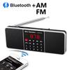 Цифровое портативное радио AM FM Bluetooth-динамик Стерео MP3-плеер TF SD-карта USB-накопитель Громкая связь Перезаряжаемые динамики